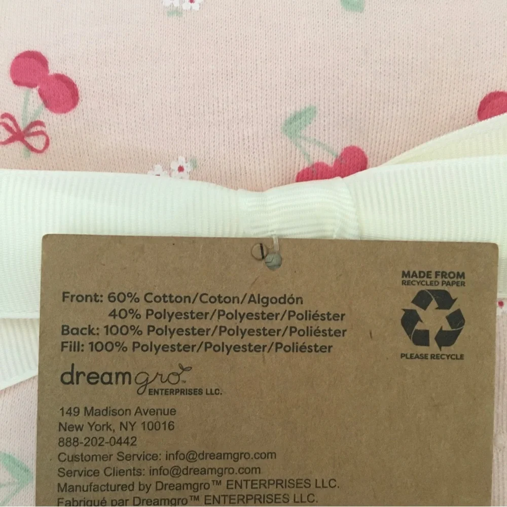 NEW Baby Burp Cloths Soft Absorbent 3 pack Cherry Print and More | DreamGro